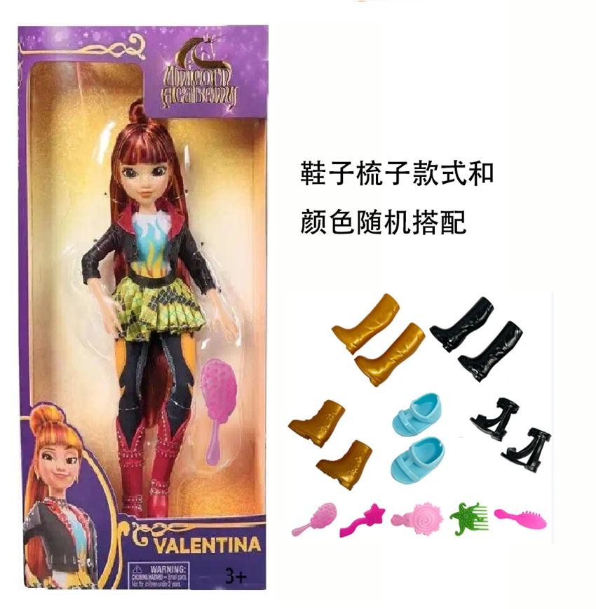 High-end 10-inch full-body unicorn academy doll with big hands and feet, equipped with shoes and comb