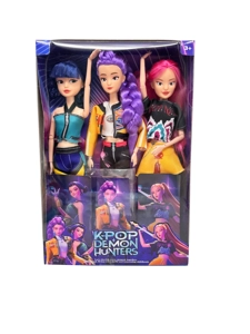 K-POP witch girl group live-action 11.5-inch 12-joint full-body Rumi stage performance dolls, mixed packing of 3 characters with one collectible card
