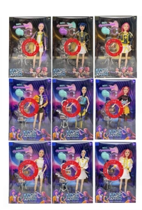 1st generation K-POP luminous musical witch dolls, 12-joint full-body witch girl group dolls equipped with live broadcast equipment and guitar sets