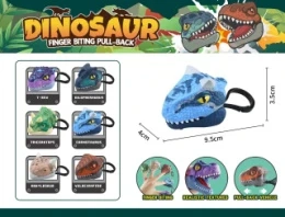 Simulasi menggigit jari-jari Q-versi rallying dinosaurus kepala dengan gantungan kunci-hornosaurus
