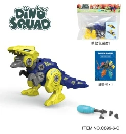 Header Card Pack: DIY Educational Disassemble Dinosaur Egg Storage, Screw Assembly Velociraptor