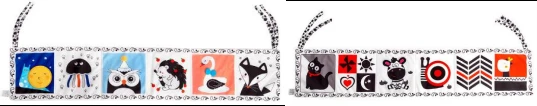 Black & White Crib Bumper Cloth Book
