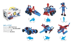 Blok-blok teka-teki yang dipasang sendiri (143pcs)
6in1