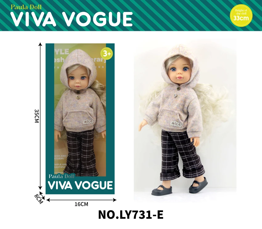 14-inch Full Vinyl Paula Princess Doll