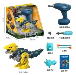 Lima jenis kotak pameran (Raptor) pembongkaran dinosaurus 5IN1 robot yang dapat disatukan DIY obeng listrik cataptor hisap peluru