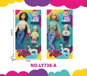 11.5-inch Barbie & 4.5-inch Kelly Winter Outfit Set Series