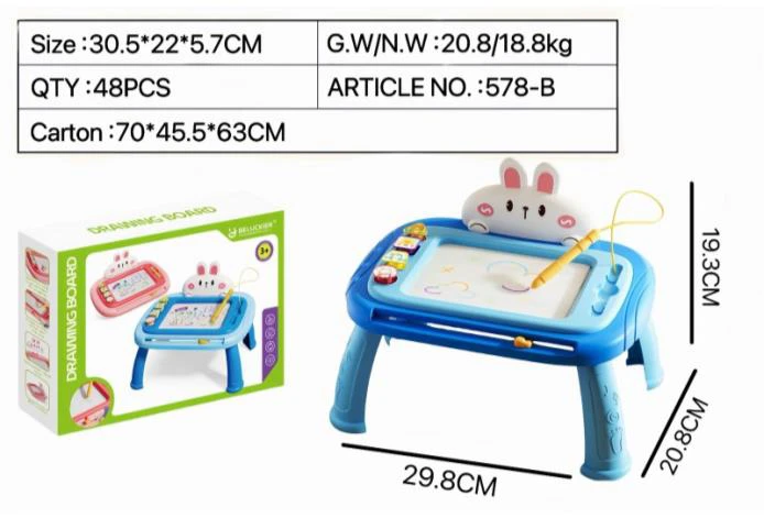 Medium Blue Rabbit Writing Board with Stand