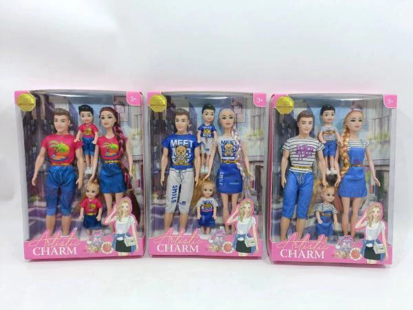 Family of Four Parent-child Dolls