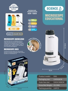 กล้องจุลทรรศน์มือถือ                  ขาว น้ําเงิน เหลือง สามสี;                แพ็ค 2 x AG13