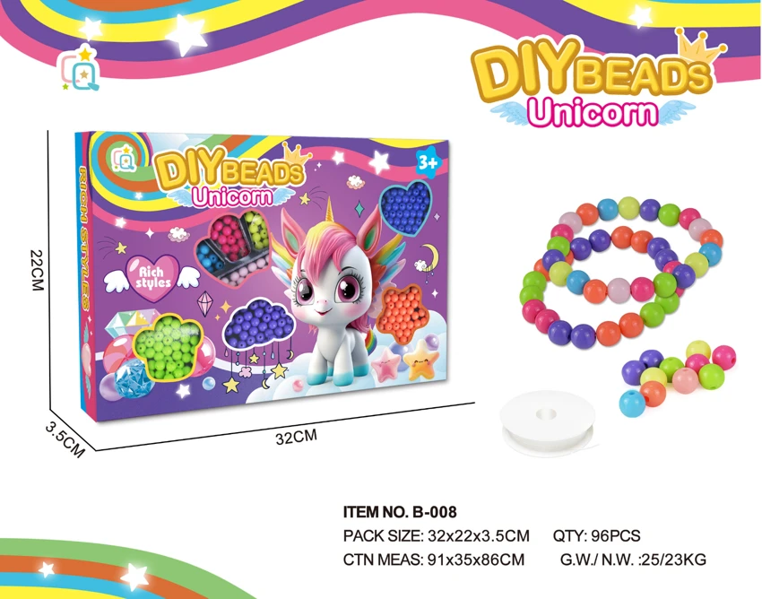 Kartun unicorn dengan manik-manik. Kartun unicorn dengan manik-manik.