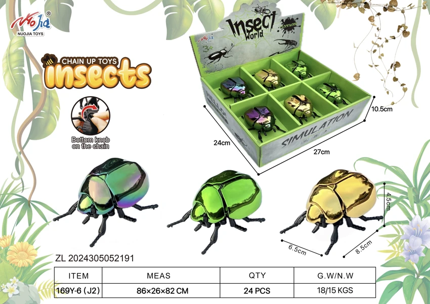 12pcs Wind-up Scarab (UV Plating)