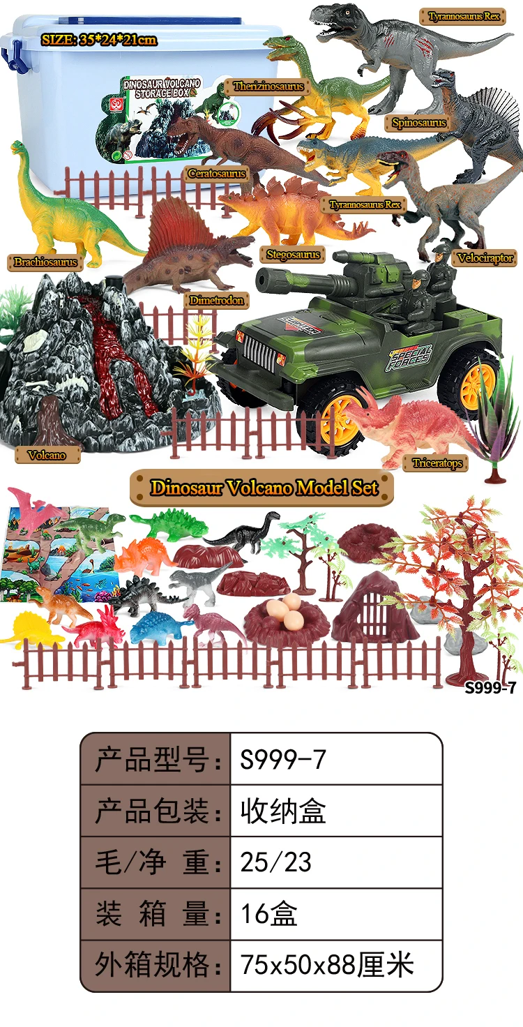 Volcano Dinosaur Model Set