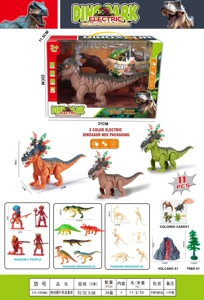 Set Dinosaur merangkak elektrik (Lampu mensimulasikan bunyi dinosaur merangkak elektrik)