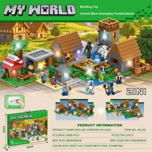 1808 + PCS My World Super Village 2 - in - 1 (kotak warna dengan proses UV yang indah dan proses stamping) dengan fungsi flash berwarna-warni