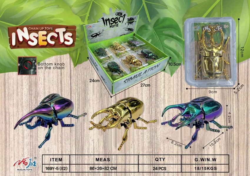 12pcs Wind-up Beetle (UV Plating)