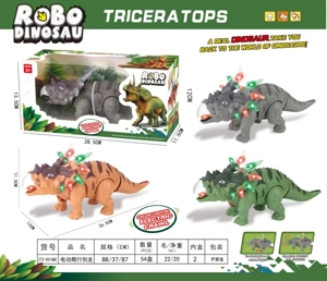 Triceratops merangkak elektrik (Lampu mensimulasikan bunyi dinosaur merangkak elektrik)