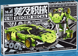 Green Bull Transformable Pull-back Car