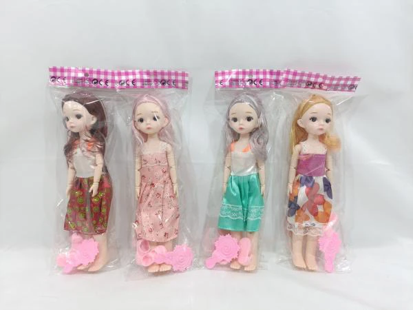 Boneka 12 inci multi-sambung dengan sisir 4 campuran