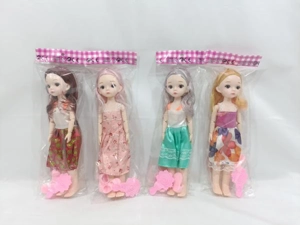 Boneka 12 inci multi-sambung dengan sisir 4 campuran