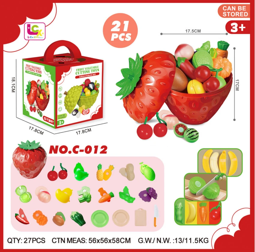 Kotak Penyimpanan Strawberry (21 Set)