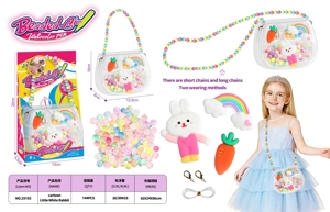 DIY ทําด้วยมือ, ลูกปัดกระเป๋าเครื่องประดับการ์ตูนกระต่ายสีขาว