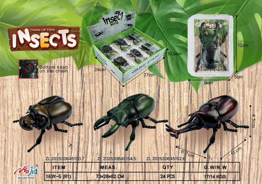 12pcs Set Wind-up Beetle (Spray Paint)