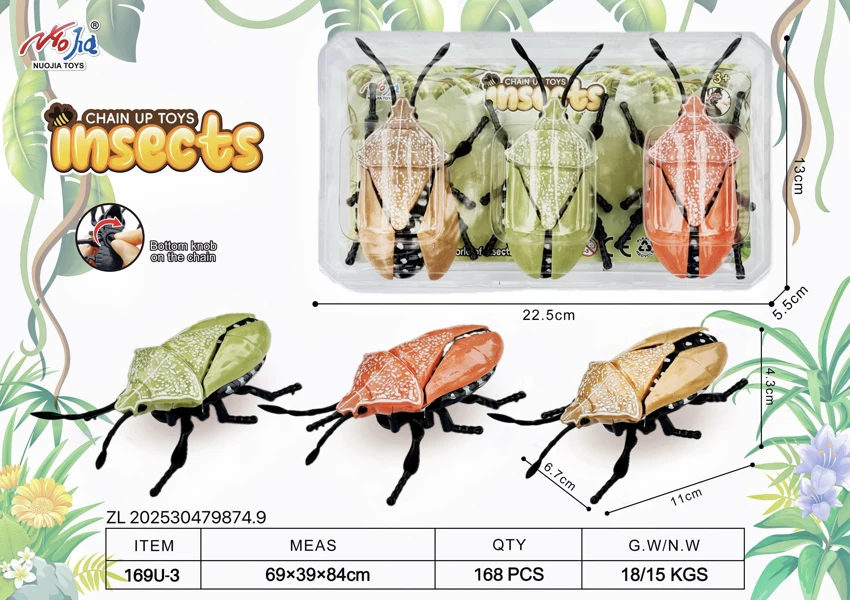 3pcs Set Wind-up Stink Bug