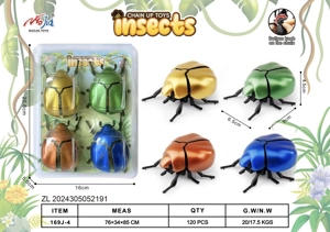 4pcs Wind-up Ladybug Set (Spray Paint)