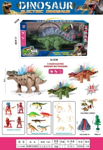 Set Dinosaur merangkak elektrik (Lampu mensimulasikan bunyi dinosaur merangkak elektrik)