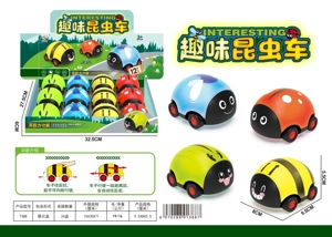 12pcs Fun Pull-back Insect Car (No Light)