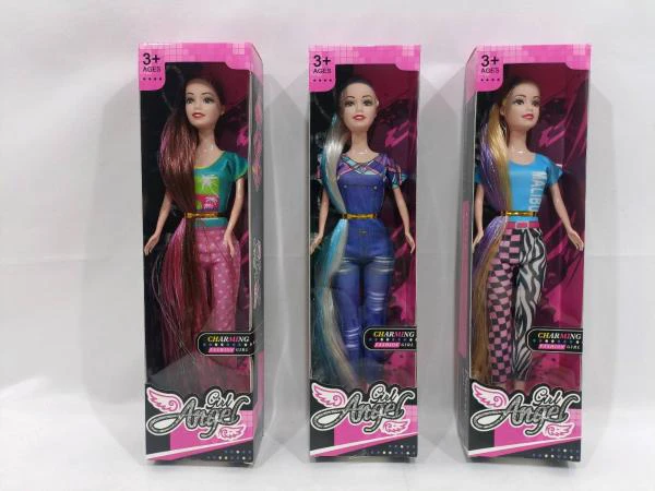11-inch Movable Hands & Thigh Doll with Golden Thread Ponytail