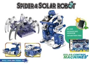 Robot labah-labah dan robot solar tiga-dalam-satu