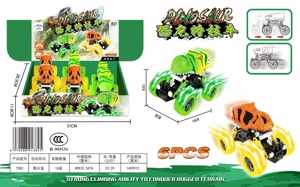 6pcs Pull-back 4WD Off-Road Climbing Dinosaur Car