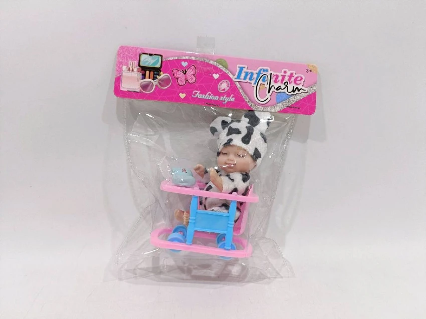 Boneka tidur siang 4 inci ditambah trolley dan permen