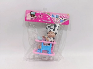 Boneka tidur siang 4 inci ditambah trolley dan permen