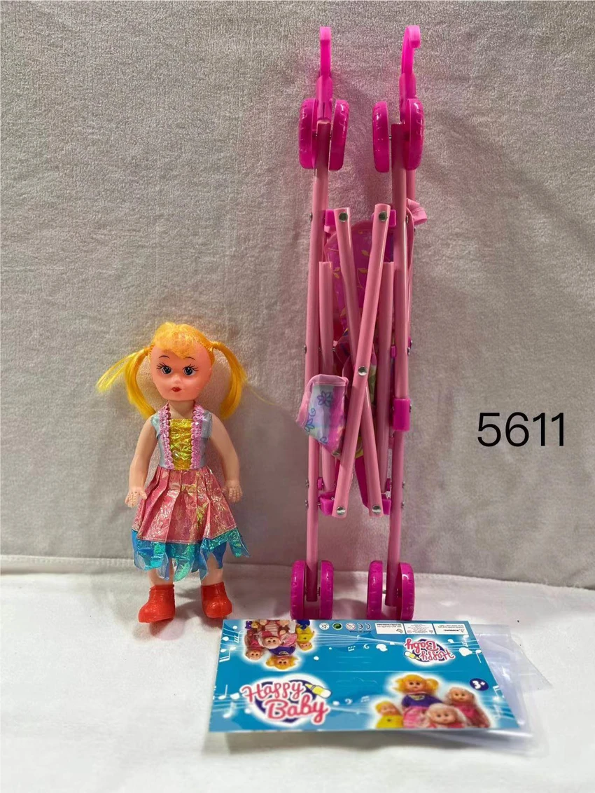 10-inch Colorful Doll with Stroller