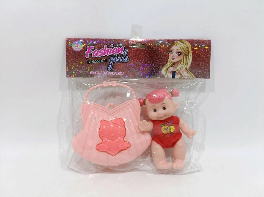 Boneka berwarna kecil 5 inci dengan tas ukuran besar. Boneka berwarna kecil 5 inci dengan tas ukuran besar.