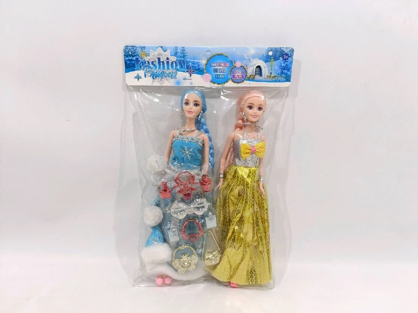 11-inch Disney Barbie Doll with Electroplated Blister Card 2-Pack
