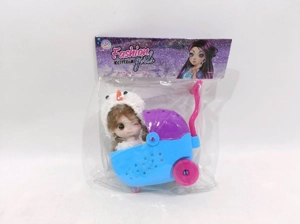 6-inch Full Princess Doll with Stroller