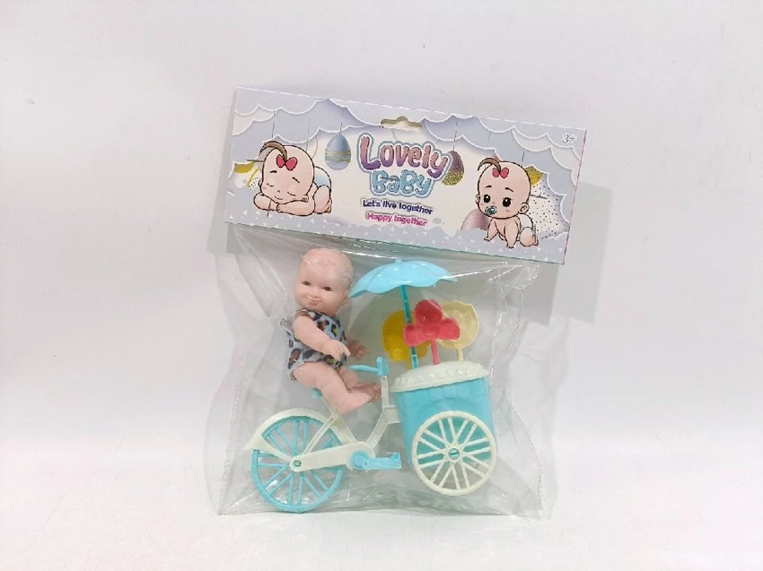 5-inch Vinyl Fashion Doll with Bicycle
