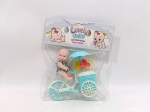 5-inch Vinyl Fashion Doll with Bicycle