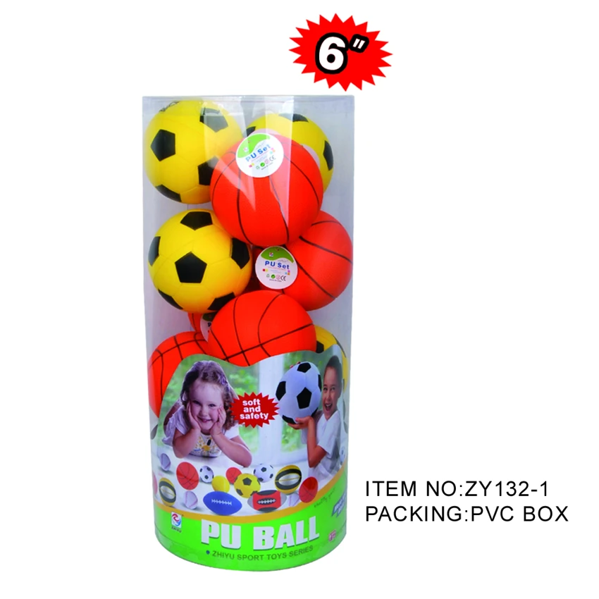 6 inci PU bola sepak / bola basket dua campuran <br/>(12 kapsul / PVC barel) (12 kapsul / PVC barel) (12 kapsul / PVC barel)