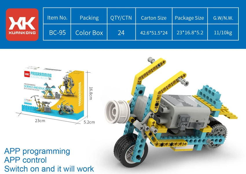 Programmable Science Building Blocks - Motorcycle (Single Box)
