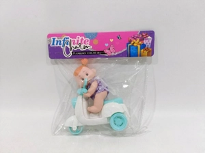 Boneka Buah 5 Inch dengan Sepeda Motor