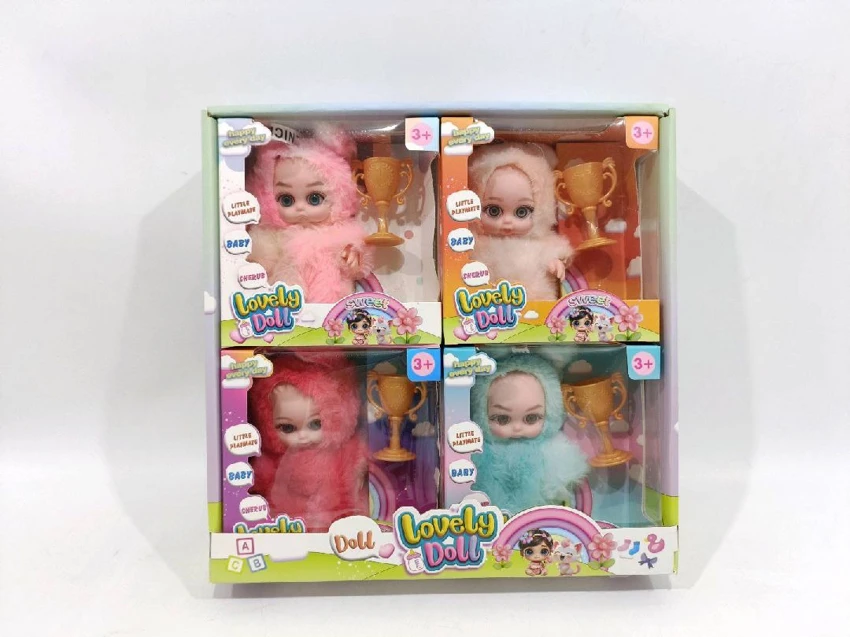5-inch Vinyl Storage Big-Eye Doll 4-Pack