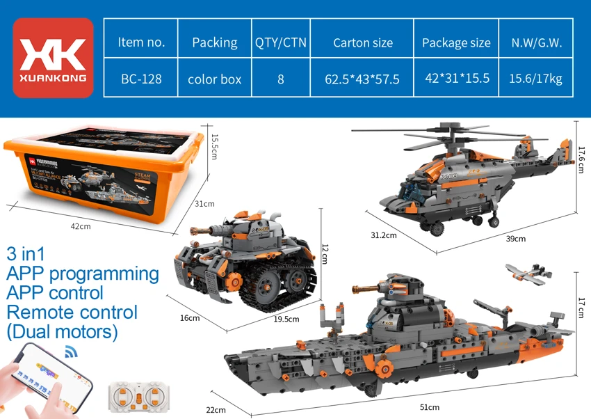 ทหาร 3 1<br/>(เรือรบ / รถถัง / เครื่องบินขนส่ง)<br/>(+ รีโมทคอนโทรล)