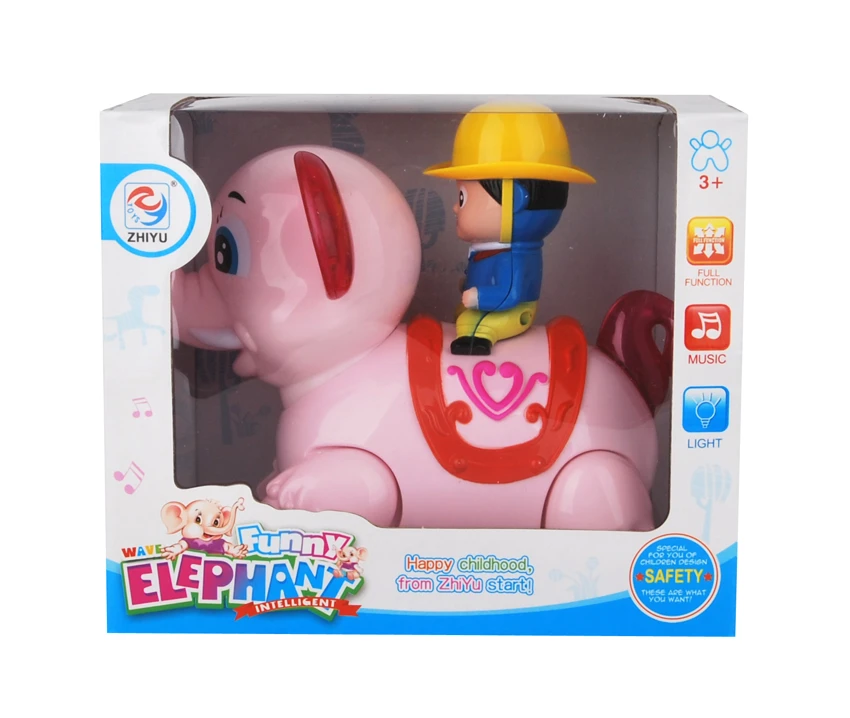 Cartoon Universal Electric Elephant with Light & Music