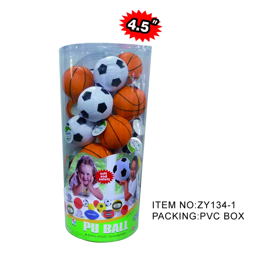 4.5 Inch PU bola sepak / basket dua jenis campuran (campur) PU bola sepak / basket dua jenis campuran <br/>(28 kapsul / PVC barel) (28 kapsul / PVC barel) (28 kapsul / PVC barel)