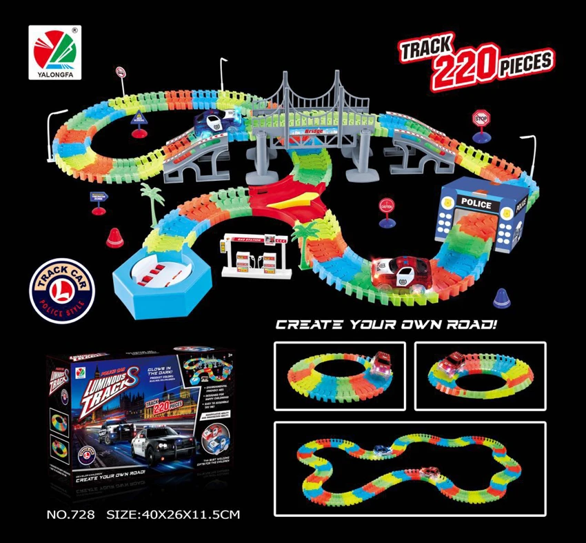 Luminous Electric Track with 2 Cars