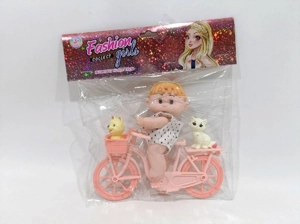 Boneka Buah 5 Inch dengan Sepeda dan Hewan Kecil